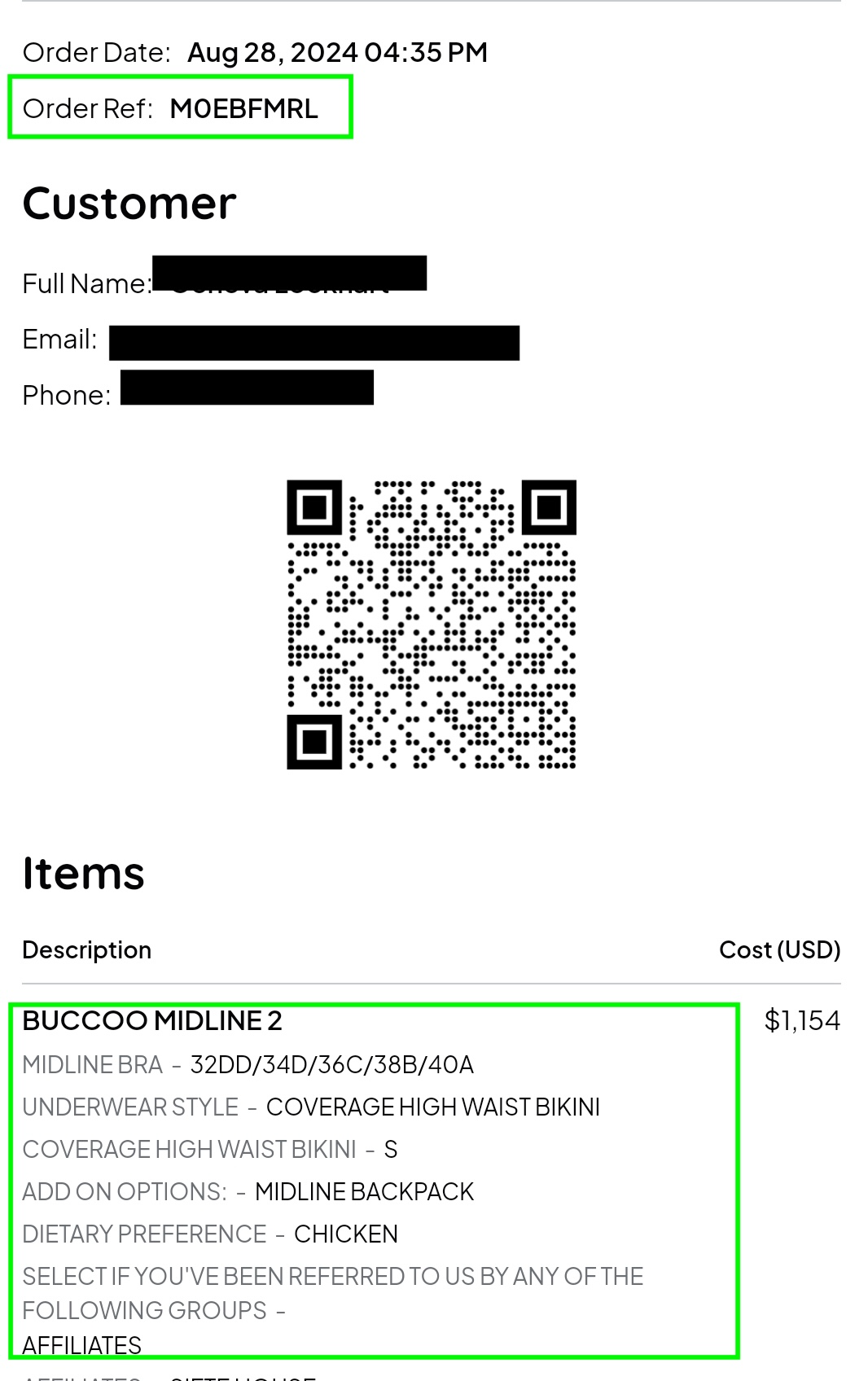 Correct receipt example 2